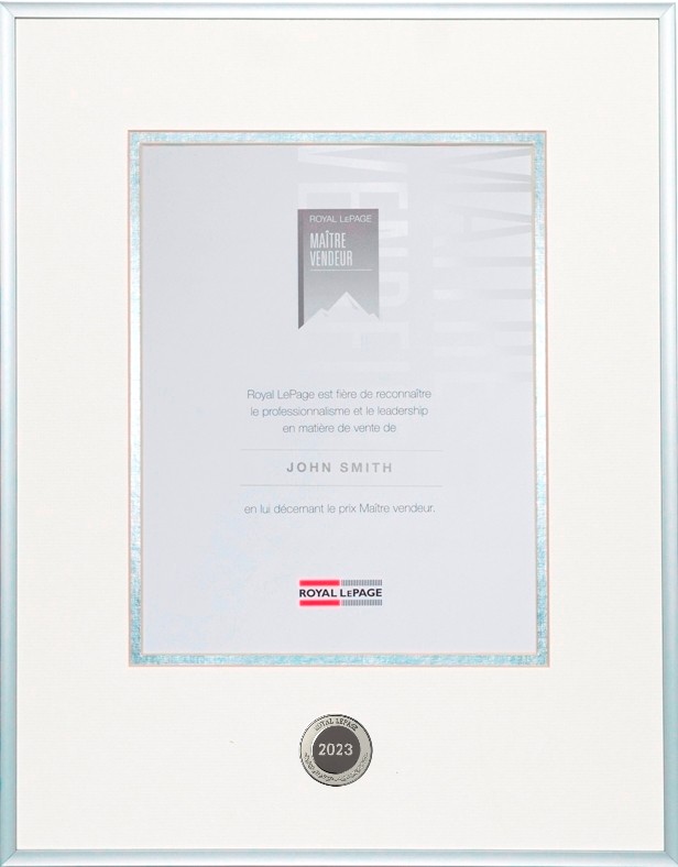 Prix Maître vendeur MC de Royal LePage MD Prix Maître vendeur MC de Royal LePage MD